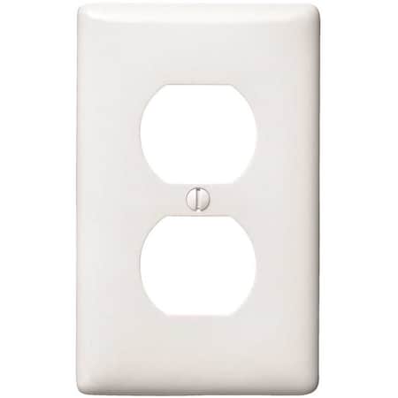 Hubbell Wiring 1-Gang Duplex Wall Plate - White P8W